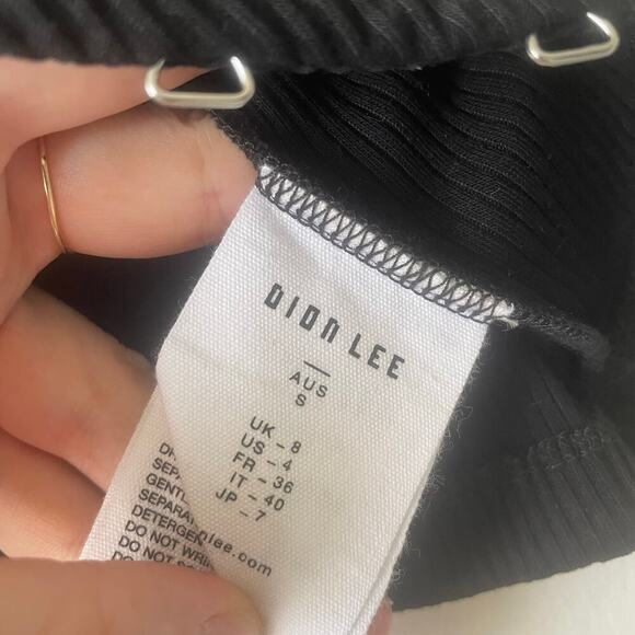 Dion Lee Ribbed Vest Crop Top in Black Size US 4 or SMALL - Picture 6 of 8